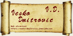 Vesko Dmitrović vizit kartica